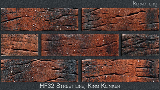 Фасадна термопанель з клінкерною плиткою HF32 Street life, King Klinker
