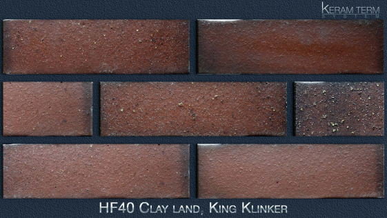Фасадна термопанель з клінкерною плиткою HF40 Clay land, King Klinker
