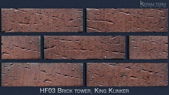 Фасадна термопанель з клінкерною плиткою HF03 Brick tower, King Klinker