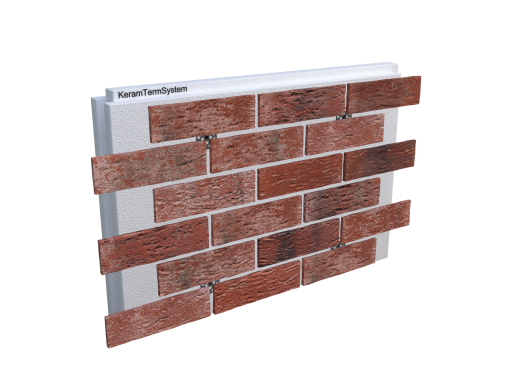 Фасадна термопанель з клінкерною плиткою HF05 Brick street