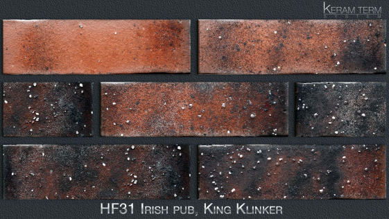 Фасадна термопанель з клінкерною плиткою HF31 Irish pub, King Klinker
