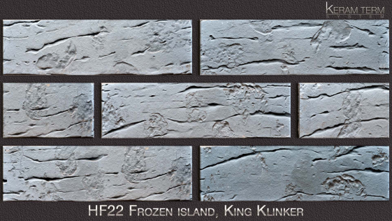 Фасадна термопанель з клінкерною плиткою HF22 Frozen island, King Klinker