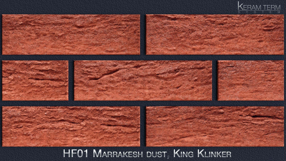 Фасадна термопанель з клінкерною плиткою HF01 Marrakesh dust, King Klinker