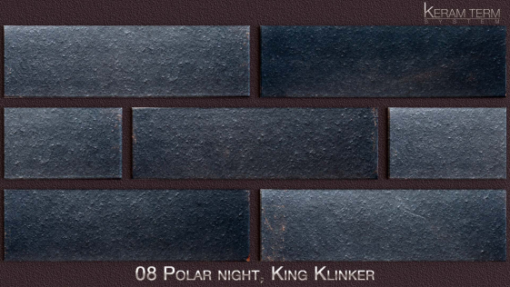 Фасадна термопанель з клінкерною плиткою 08 Polar Night, King Klinker