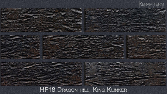Фасадна термопанель з клінкерною плиткою HF18 Dragon hill, King Klinker