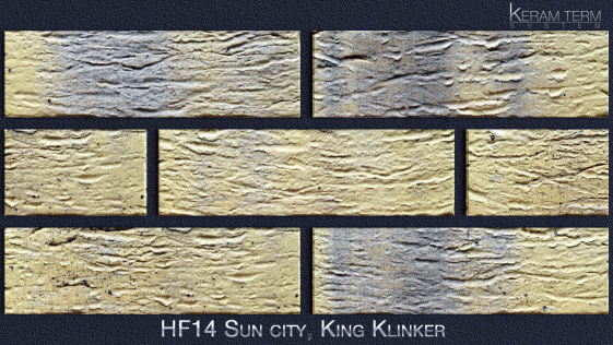 Фасадна термопанель з клінкерною плиткою HF14 Sun city, King Klinker