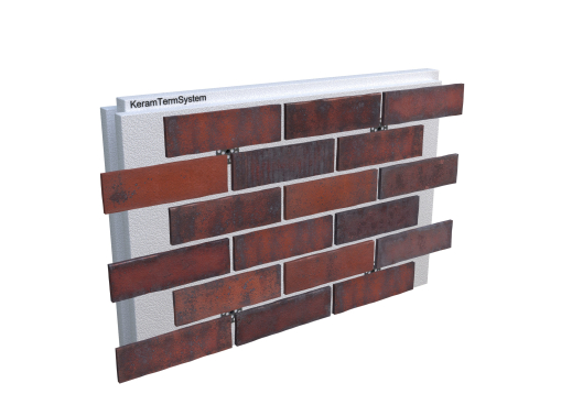 Фасадна термопанель з клінкерною плиткою HF30 Heart brick