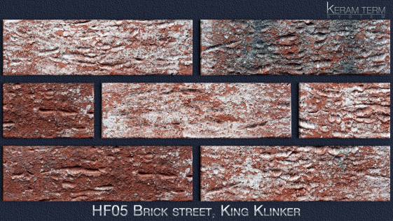 Фасадна термопанель з клінкерною плиткою HF05 Brick street, King Klinker